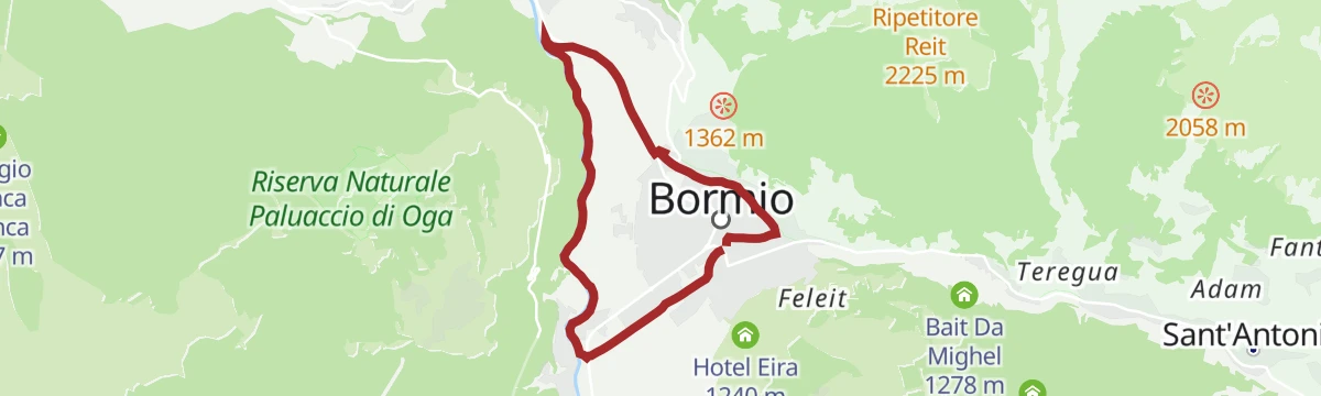 Route map: San Gallo Cycle Path
